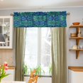 thumbnail image 6 of 54x18 Inches Valance Curtain Elegant Blue Traditional Patterns Window Curtains Rod Pocket Design for Kitchen Living Room Bedroom, 6 of 7