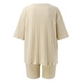 thumbnail image 7 of WAYUTE Womens 2 Piece Outfits Oversized Short Sleeve Casual Solid Color Summer Shorts and Tops Travel Vacation Matching Clothing, 7 of 7
