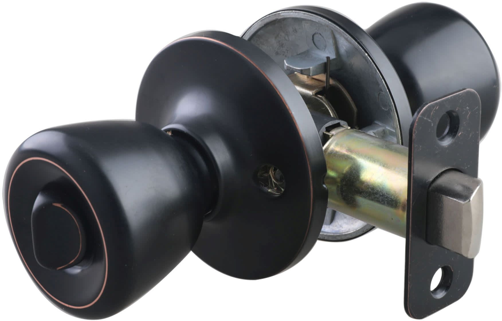 Miseno MLK3010PB Buchanan Tulip Privacy Door Knob Set - Brass