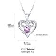thumbnail image 6 of U7 Infinity Heart Necklace for Women 925 Sterling Silver June Alexandrite Crystal Birthstone Forever Love Pendant Jewelry Birthday Mothers Day Gift for Wife Mom, 6 of 9