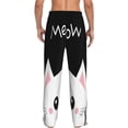 thumbnail image 3 of Goofa Cat Meow Printed Soft Pajama Pants for Men, Wide Leg Comfy Casual Lounge Yoga Pants-X-Large, 3 of 9