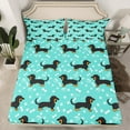 thumbnail image 2 of Manfei Kawaii Dachshund Kids Twin Sheet Sets, Cute Cartoon Dog Twin Fitted Sheet, Animal Lover Flat Sheet, Super Cozy Room Decor, 3-Piece, 2 of 7