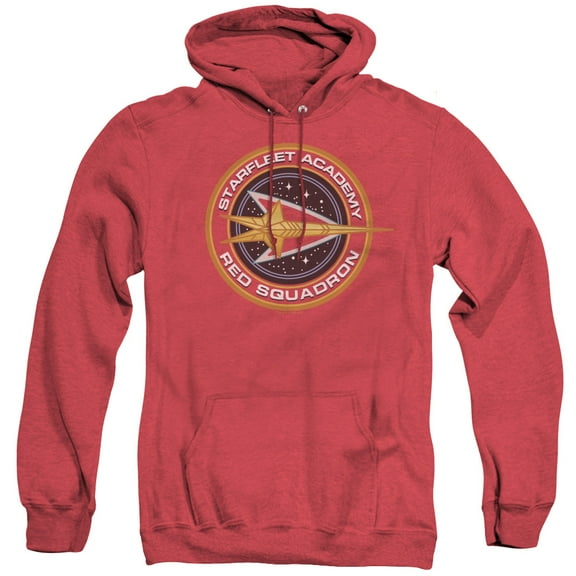 Star Trek Red Squadron Adult Heather Hoodie Sweatshirt Red