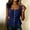 Navy, variant on Women's Tank Tops Women's Cotton Linen Blend Tank Top Square Neck Flutter Cap Sleeve Button Detail Smocked Waist Solid Casual Vacation Summer Top,Blue,XL
