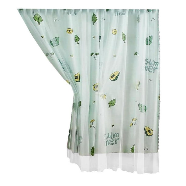 Cortina de malla de tul de doble capa para ventana, decoración de dormitorio Estilo 3 1.2x1.8M