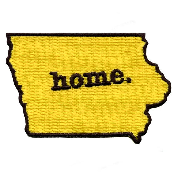 Iowa Home State Embroidered Iron On Patch