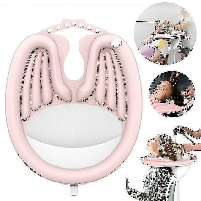 Almohadilla de champú Lavabo inflable de PVC Inflar rápidamente Lavabo para lavar el cabello Bañeras Tazones para champú
