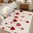 thumbnail image 5 of Valentines Love Heart Area Rug 3x5 FT, Non Slip Entryway Bedside Carpet, Red Love Heart Rustic Burlap Washable Soft Floor Carpet Indoor Mat Non-Shedding Throw Rug for Dorm Kitchen Home Office, 5 of 9