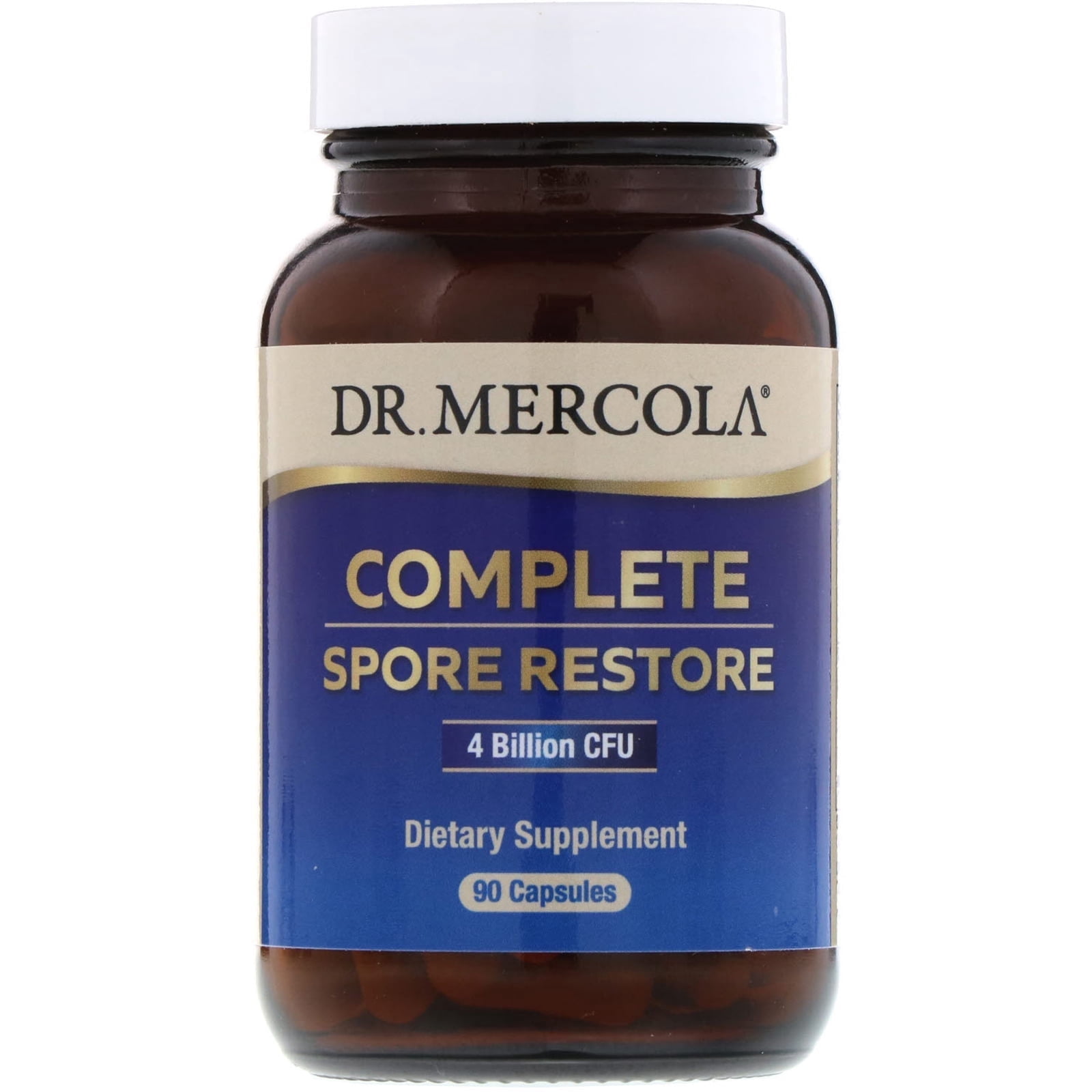 Dr. Mercola Complete Spore Restore Probiotic Dietary Supplement, Digestive Health Support, 4 Billion CFU, 90 Capsules