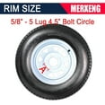 thumbnail image 3 of AOILE 2 PACK Trailer Tire Wheels with 14" Rims, 5 Lug, Load Range C 6PR, 3 of 5