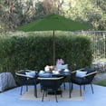 thumbnail image 5 of Astella 98" Hunter Green Solid Print Hexagon Market Patio Umbrella, 5 of 9