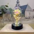 thumbnail image 7 of Valentine's Day LED Light Up Rose in Glass Dome - Colorful Artificial Flower Gift for Women, Mom, Birthday, Mother's Day, 7 of 7