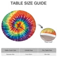 thumbnail image 6 of Colorful Tie Dye Pattern Round Fitted Tablecloth with Elastic Edge,Dining Table Cover Waterproof,Outdoor Round Tablecloth for Camping,Dining,Indoor and Outdoor, 6 of 7
