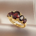 thumbnail image 4 of Ross-Simons 4.50 ct. t.w. Garnet 5-Stone Ring in 18kt Gold Over Sterling, Women's, Adult, 4 of 7