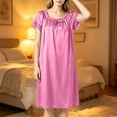 thumbnail image 6 of Aofany Women's Charming Satin Nightgowns Silk Sleepshirt Solid Sleep Dress Half Sleeve Sleepwear, 6 of 6
