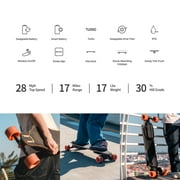 Exway Flex Belt Electric Skateboard, Speed 25mph, Range 17miles, Weight 17lbs, Battery 216Wh, Outdoors, for Adults and Teens