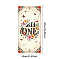 thumbnail image 3 of LUUFILx Wild One Floral Backdrop Birthday Background Banner Decoration Party Supplies Photography Props Kids Event, 3 of 7