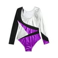 thumbnail image 5 of DPOIS Girls Long Sleeve Gymnastics Leotard Dance Biketards Unitard Bodysuit, 5 of 6