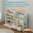 thumbnail image 4 of UNICOO® Kids Bookshelf and Toy Storage Organizer, Children's Bookcase with Durable HDPE Material and Toy Organize Rack, Multi-Functional Design for Toys, Books, and Games (YHMC0B Blue), 4 of 8