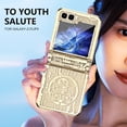 thumbnail image 6 of Allytechgroup Galaxy Z Flip5 Case, Hinge Protection Shockproof PC Back Cover Ani-Scratch Luxury Bumper Phone Case for Samsung Galaxy Z Flip 5, Gold, 6 of 7