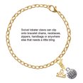 thumbnail image 2 of Delight Jewelry Silver-tone Mini Volleyball/Water polo - Gold-tone Clip on Charm with Mini Year 2025, 2 of 4