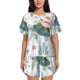 thumbnail image 1 of Fotbe Sea Animal Conjunto de Pijama Estampado para Mujer, 2 Piezas, Ropa de Dormir con Camiseta de Manga Corta y Shorts Suaves-Large, 1 of 6
