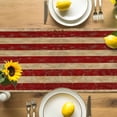 thumbnail image 4 of Burlap Table Runner 36 Inches Long,Independence Day USA Flag Vintage Non-Slip Kitchen Table Runners for Dining Room Everyday Use Party Table Decorations Patriotic Stars and Stripes, 4 of 9