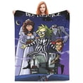 thumbnail image 4 of Mantas B-Beetlejuices de franela de película de terror de Halloween de los 80, mantas cálidas y fabulosas para ropa de cama, salón, otoño/invierno, 4 of 5