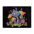 thumbnail image 3 of DouZhe Neon Colored Trippy Mushroom Pattern Area Rugs Non-Slip Machine Washable Floor Mat, Style Carpet Doormat, 63x48 inches, 3 of 6