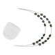 thumbnail image 2 of 2x Decoración de dientes temporales con la cadena de aparato de almacenamiento Cadena de bricolaje Accesorio Negro, 2 of 8