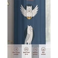 thumbnail image 6 of Japanese Style Sheer Curtains 2 Panels Set Lovely Owl Sheer Window Curtains Light Filtering Rod Pocket Voile Drapes for Bedroom Living Room 52"X96", 6 of 9