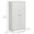 thumbnail image 3 of HOMCOM Armoire de Rangement de Cuisine, Armoire de Garde-Manger Autoportante, Blanc, 3 of 10