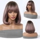 thumbnail image 2 of Pelucas sintéticas con flequillo para mujer, pelo Natural liso de Cosplay, color rosa, Rubio, corto, Afro, diario, resistente al calor, 2 of 4