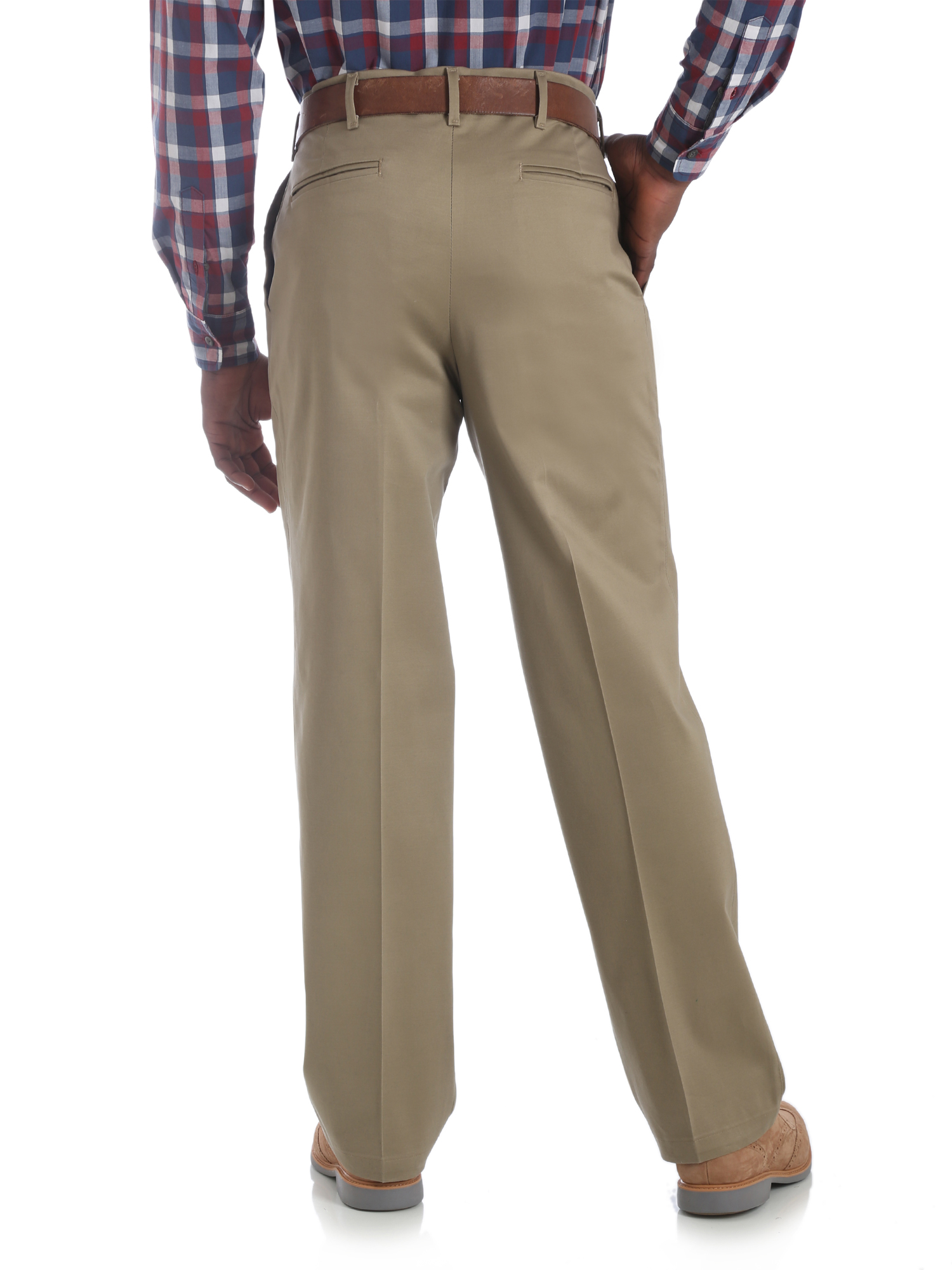 wrangler men's no iron flex straight fit pant