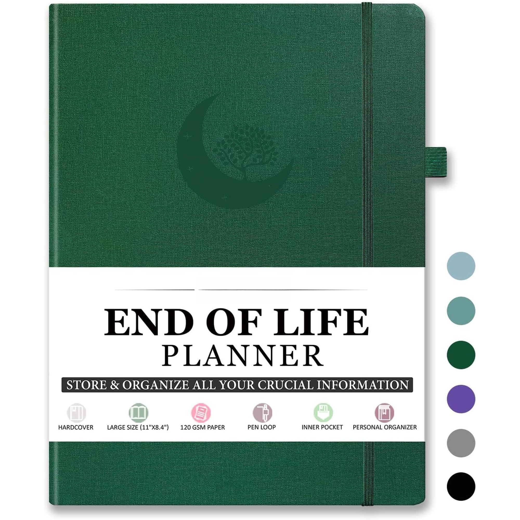 End of Life Planner, Guided Estate Planning Organizer Notebook, Final Arrangements Organizer for Beneficiary, Will Preparation, Last Wishes & Funeral Planning, In Case of Death Organizer, 8.4x11"