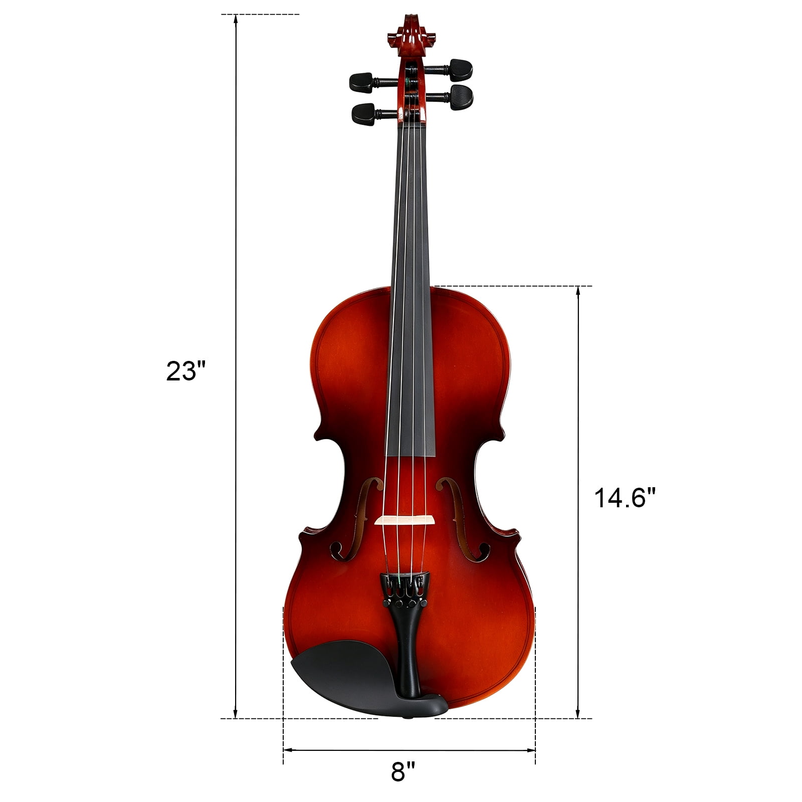 4/4 Full-Size Violin Set with Laminated Spruce Top and Maple Back, Complete Beginner Kit with Case, Bow, Rosin, Shoulder Rest, Tuner and Spare Strings