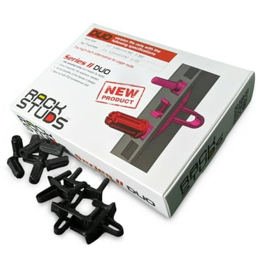 Rackstuds DUO50 1RU Rack Mount Solution Series II – No More Cage Nuts! The Easiest and Safest Server Rack Solution in 19" Racks with Square Punched Vertical Rails | 50-Pack, Universal Version