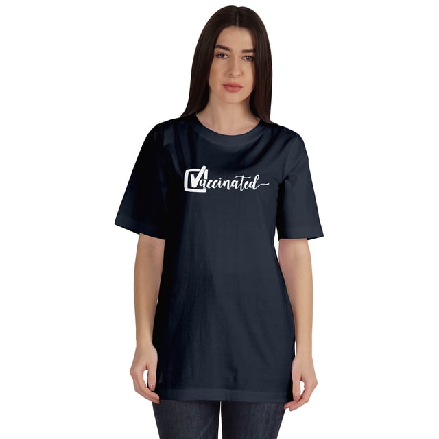 Inkmeso T-shirt à Col Rond Amusant Pro-Vaccin Vacciné pour Femmes
