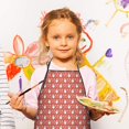 thumbnail image 3 of Red Christmas Santa Pattern Kids Aprons for Girls and Boys,Adjustable Neck Strap Toddler Aprons for Kids Cooking Baking, 3 of 7