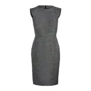 Anne Klein Women's Dress Sheath Pocket Front Tweed Gray 16