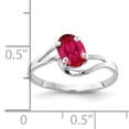 thumbnail image 2 of Primal Gold 14 Karat White Gold 7x5mm Oval Ruby Ring, 2 of 4