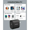 thumbnail image 6 of Liquipel Powertek 20W PD USBC and 18W USBA Dual Port Wall Block Charger, Type C Fast Charging Cube, Wall Power Adapter Plug, Two Tone Black, 6 of 7