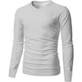 thumbnail image 4 of LWITHSZG V Neck T Shirts Men Casual Thin Lightweight Long Sleeve Tops Athletic Workout Spring Basic Tees Comfy Loose Breathable Blouses, 4 of 6