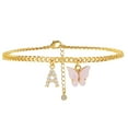 thumbnail image 1 of Anklet Jewelry Initial Style Foot Accessory for Women - Delicate Lettered Ankle Chain with Charm, 1 of 1