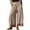 Coffee, variant on Palazzo Pants for Women Striped Drawstring Elastic Waisted Casual Wide Leg Pants Lace Fringe Ankle Hem Loose Fit Trousers with Pockets Wine M