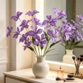 thumbnail image 5 of AOMXGD 5 Colors Oil Painting Style Artificial Flame Orchid Silk Flowers Faux Floral Stems For Wedding Arch Home Vase Decor Window Display Bouquet DIY, 5 of 6