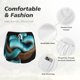 thumbnail image 4 of Balery Blue Viper Snake Pantalones cortos deportivos para mujer con forro y dos bolsillos, elásticos, para entrenamiento, gimnasio, yoga-XX-Large, 4 of 7