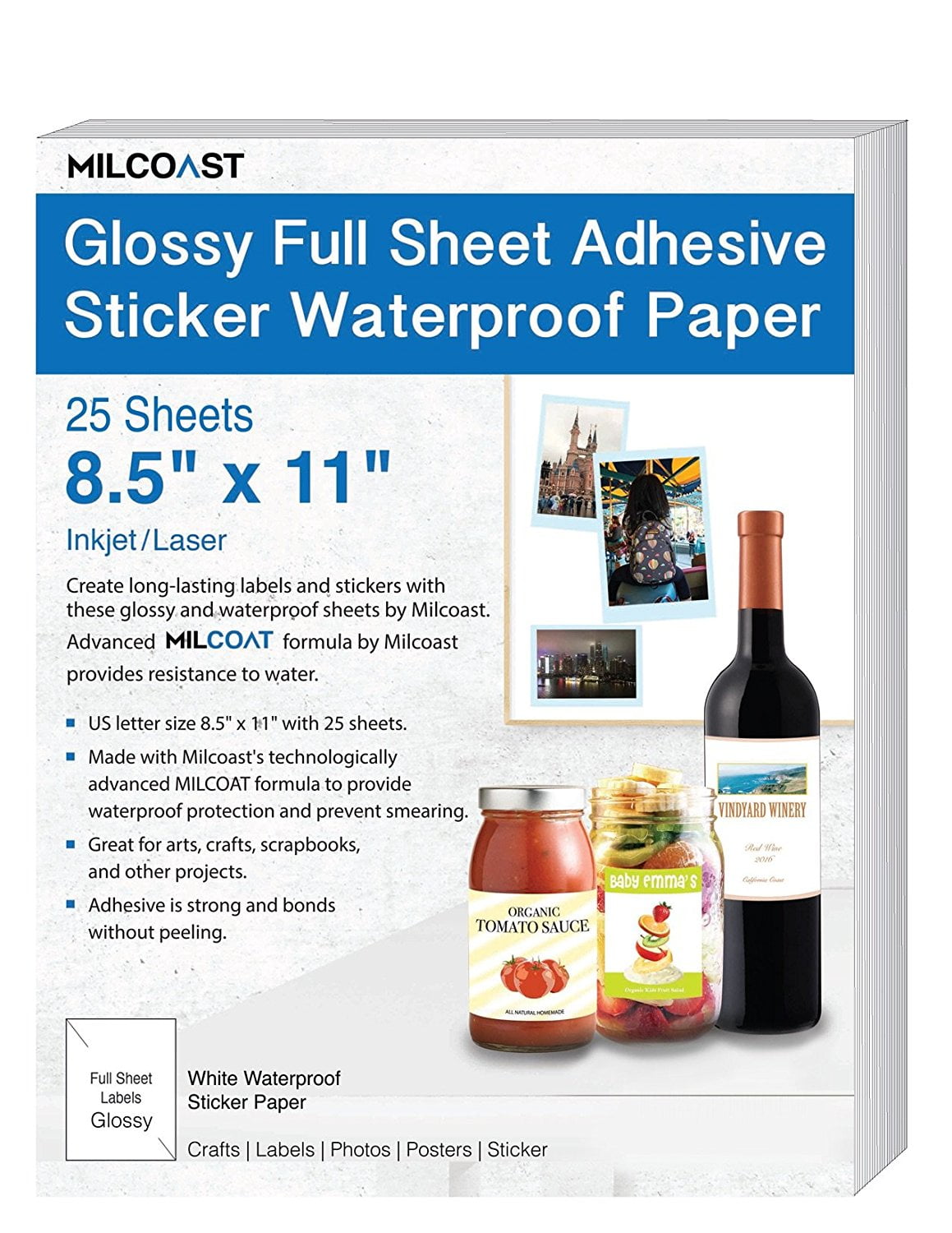 sticker printer paper walmart