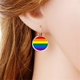 thumbnail image 4 of HIJONES LGBT Pride Earrings for Women Men Rainbow Leverback Earrings Gay Lesbian Transgender Nonbinary Pansexual Bisexual Earrings Jewelry Transgender, 4 of 5