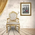 thumbnail image 3 of Frank, Assaf 19x24 Gold Ornate Wood Framed with Double Matting Museum Art Print Titled - Colorful umbrellas on promenade near Tower bridge-London-UK, 3 of 4